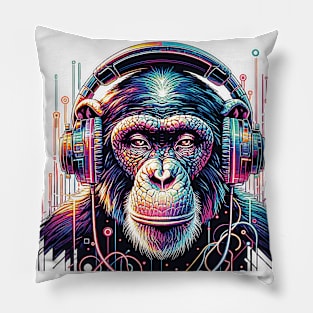 Neon Groove: The Cosmic DJ Pillow