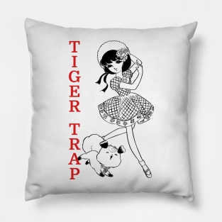 Tiger Trap • • • 1990s Retro Fan Aesthetic Pillow