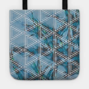 Blue crystal triangle Tote