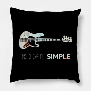 Keep It Simple J-Style Bass Guitar Texture Pillow