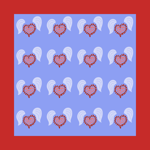 Hearts with Wings Pattern by Ninadventurous