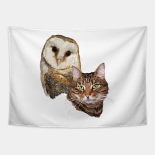 Cat and Owl Tapestry