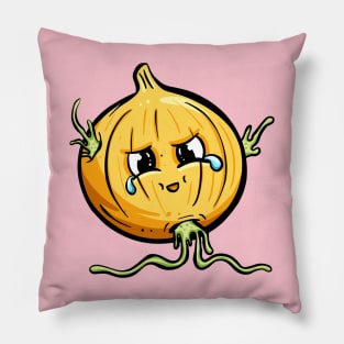 cheeky Onion bulb cartoon character Pillow