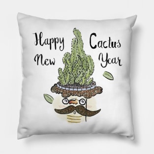 Happy cactus new year (ear fly off) Pillow