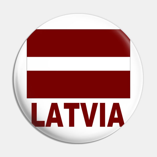 The Pride of Latvia - Latvian Flag Design Pin by Naves