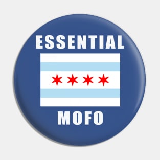 Essential Mofo Worker Chicago Flag Covid 19 Coronavirus Pin