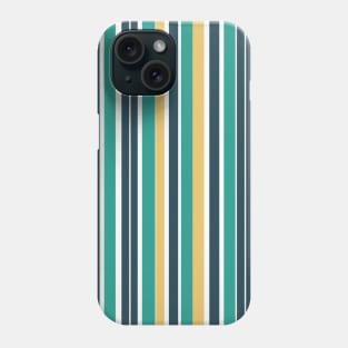 Color Block Stripes Grey, Green and Yellow Ochre Phone Case
