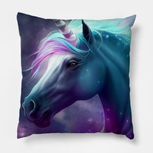 Glowing Astral Spirit Unicorn Pillow