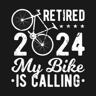 Cyclist Retirement 2024 Retired Cycling Lover Bicycle T-Shirt