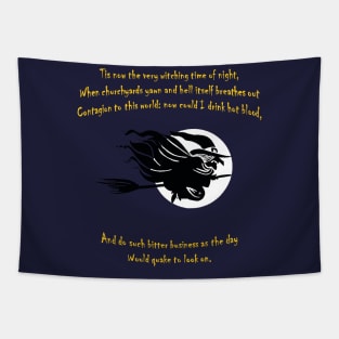 Tis Now The Witching Time Of Night Shakespearean Quote Tapestry