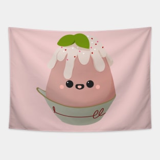 Cute little dark pink Kakigõri Tapestry