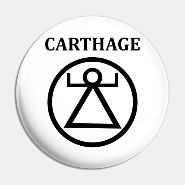 Ancient Carthage Tanit Symbol Pin by AgemaApparel