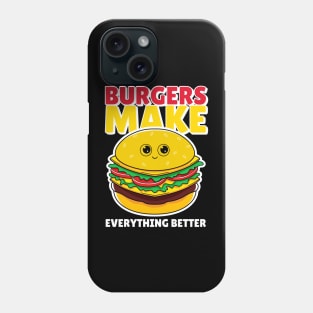 FUNNY Food Burger Time Quote Phone Case