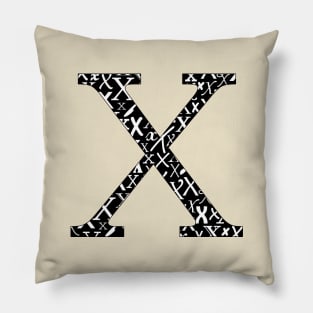 X Filled - Typography Pillow