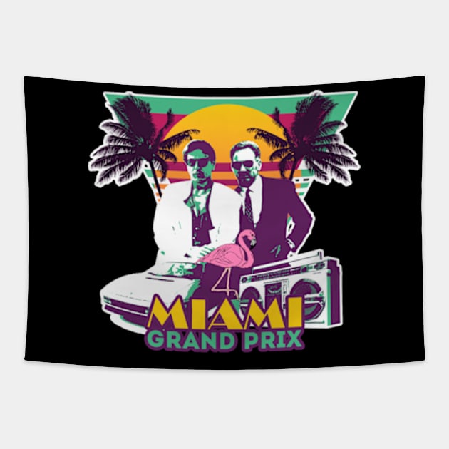 Toto Horner Miami Grand Prix 2022 Tapestry by Worldengine