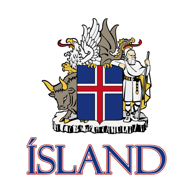 Iceland (in Icelandic) - National Coat of Arms Design by Naves