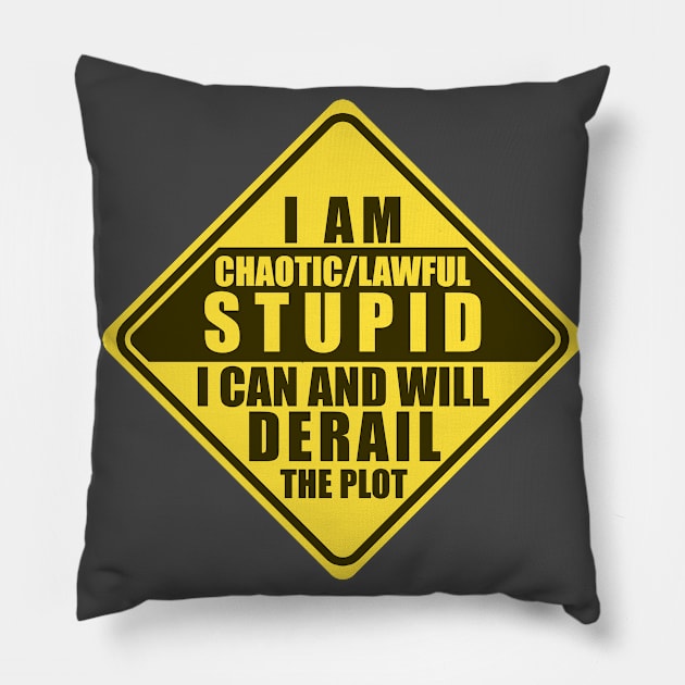 Player Alignment Chaotic/Lawful Pillow by giziyo