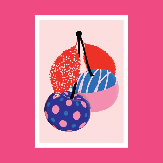 Colorful Cherries Illustration by Honeynandal