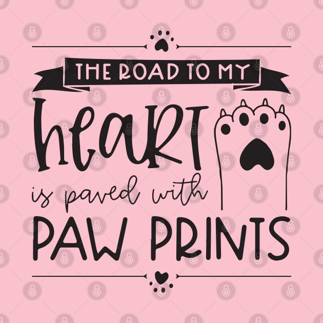 Heart Paw Prints by Creative Style Studios