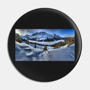 Peyto Lake Winter Panorama Pin