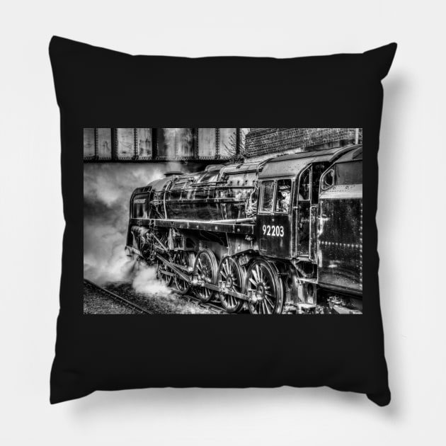 Black Prince Steam Train Pillow by tommysphotos
