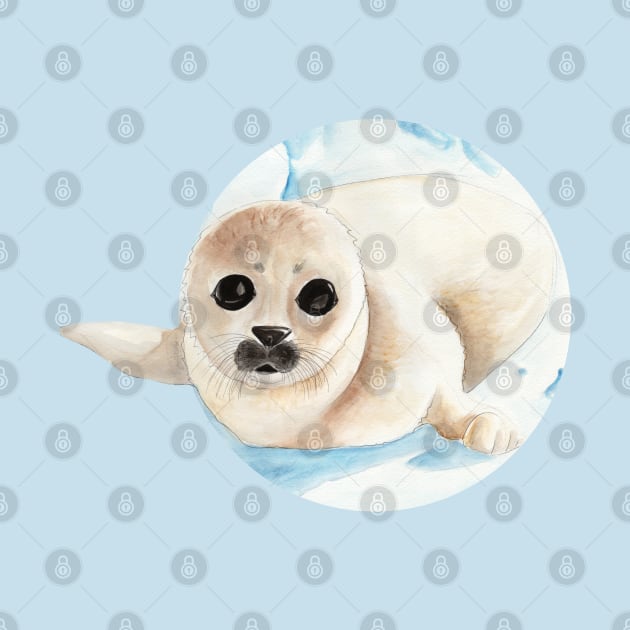 Baby seal in watercolor by nobelbunt