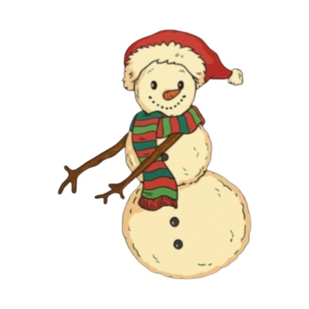 Christmas characters snow man t-shirt design Sticker by CharactersFans