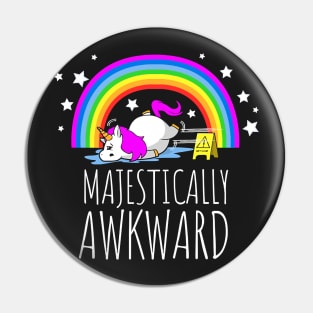 Majestically Awkward Unicorn for the Socially Awkward Pin