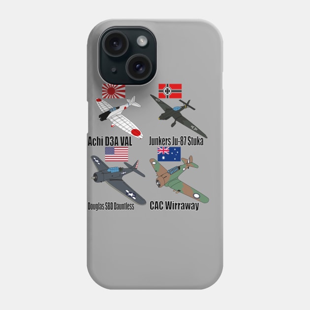 Dive Bombers Phone Case by Eltwinkinator