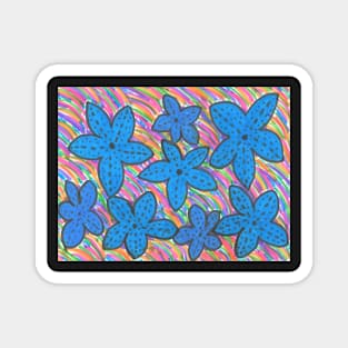 Rainbow Bright Starfish Print Magnet