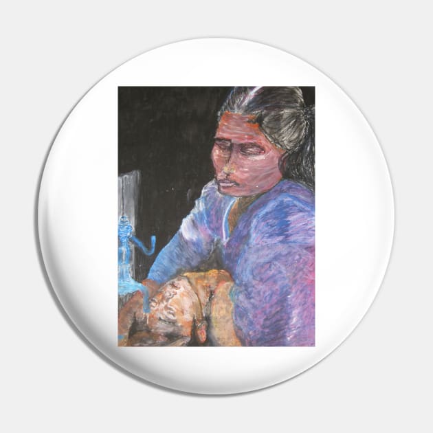 Mother and Child Pin by Reilly's Fine Art and Designs