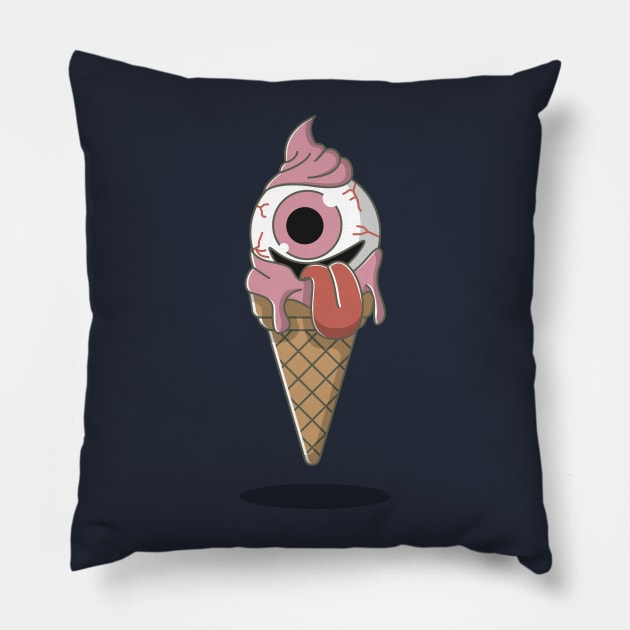 spooky ice cream Pillow by fflat hds