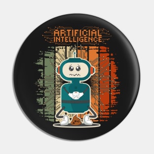 Funny art process artificial intelligence sarcastic robot Pin