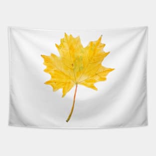 one yellow leaf watercolor Tapestry