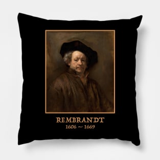 Rembrandt Self Portrait Painting Pillow