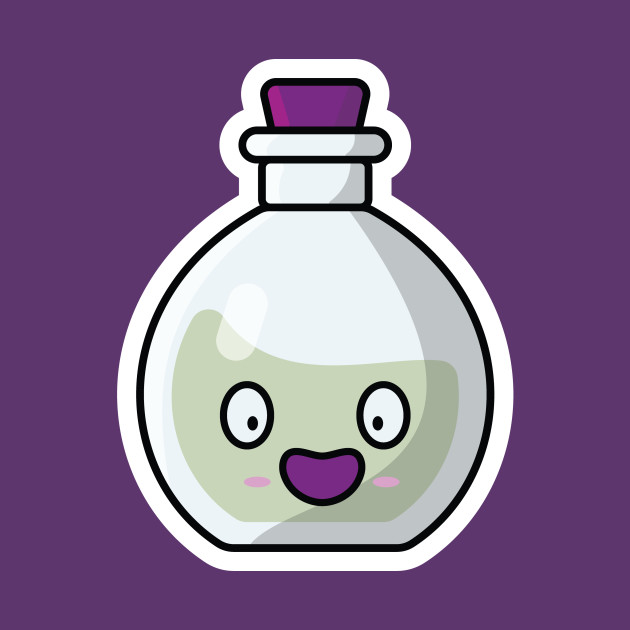 Potion Bottle with Cartoon Character by AlviStudio