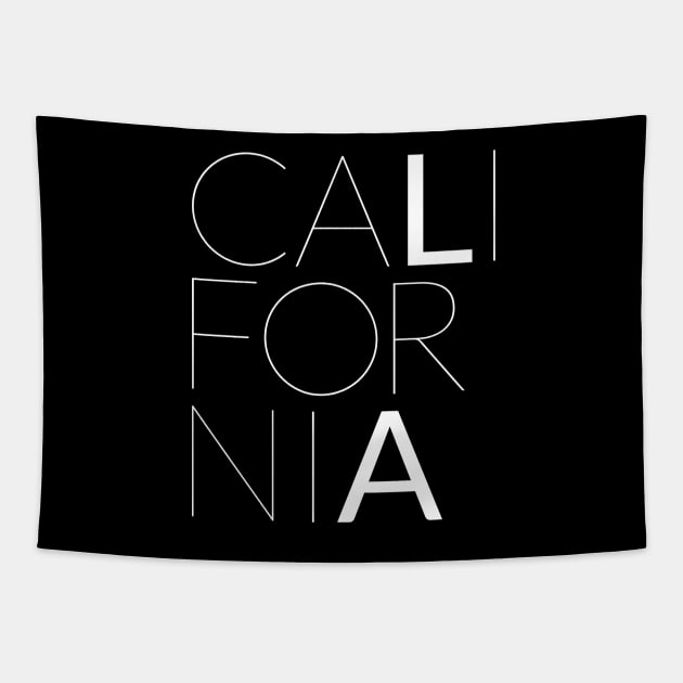 L.A. California (Night) Tapestry by VectorVectoria