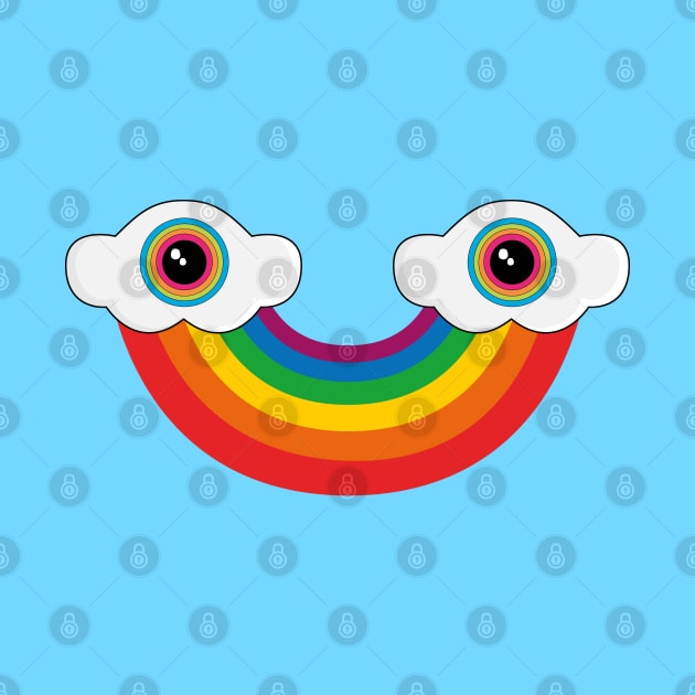 Happy rainbow cloud by helengarvey