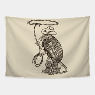 Cowboy Armadillo Tapestry