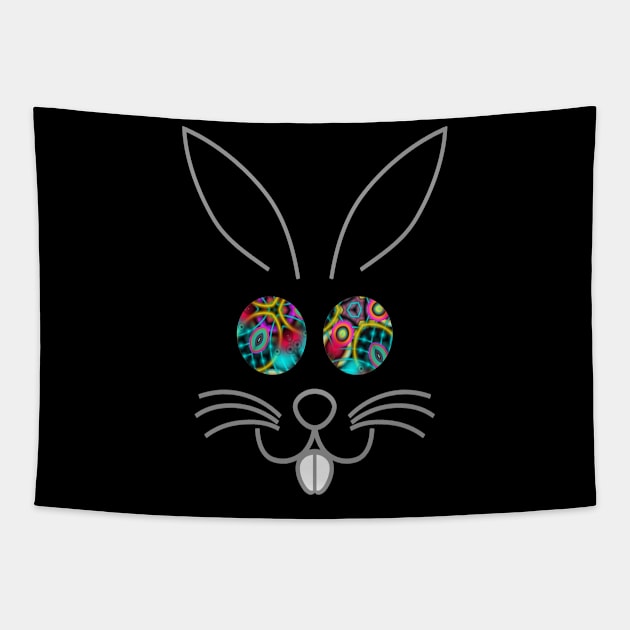 Cute Animal Face Bunny Rabbit Costume T-Shirt Tapestry by creativeminds
