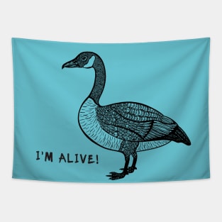 Wild Goose - I'm Alive! - meaningful animal design Tapestry