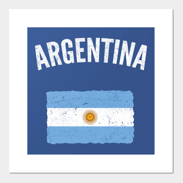 Vintage Argentina Argentinian Flag Argentina Flag Affiche Et Impression D Art Teepublic Fr