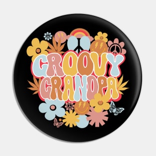 Groovy Grandpa Shirt, Hippie Grandpa Pin