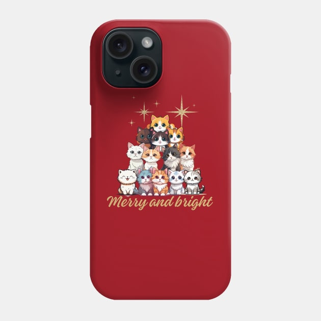 Cats for Christmas Phone Case by Ayzora Studio