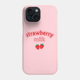 Strawberry Milk Kawaii Cute Strawberries Red Phone Case