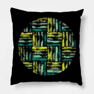 Dark wicker line patter design Pillow