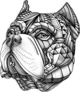 Ornate American Bully Magnet