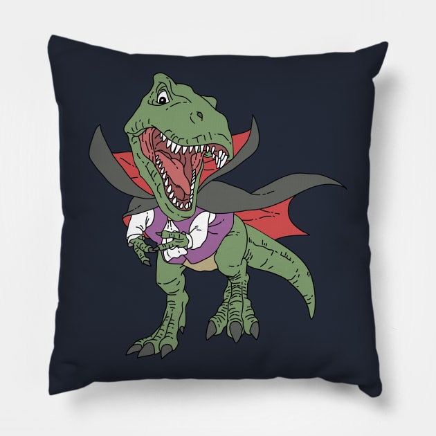 Dracula Green Trex Pillow by Freid