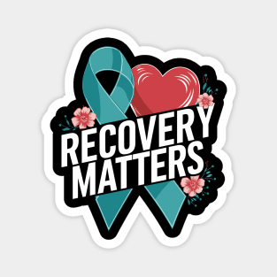 Addiction Awareness Ribbon National Recovery Month Retro Magnet