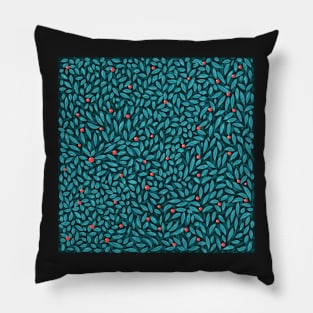 Green Leaves with Cherry Pillow